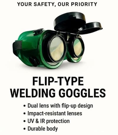 Flip Type Welding Glasses – Eye & Face Protection