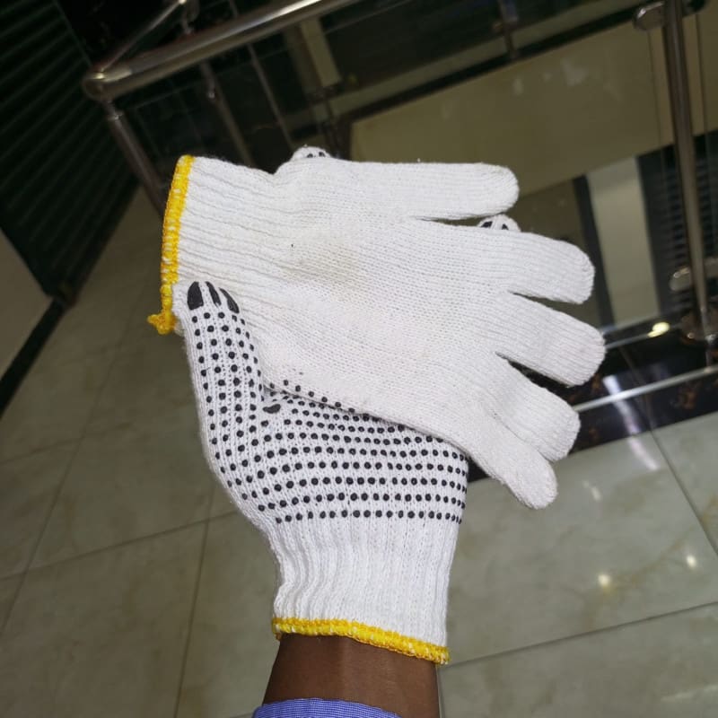Polka Dotted Cotton glove – Safety Gloves