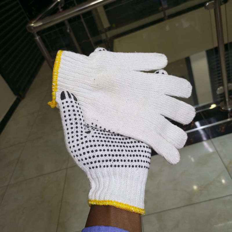 Polka Dotted Cotton glove - Safety Hand Protection Gloves Safety Equipment Kenya