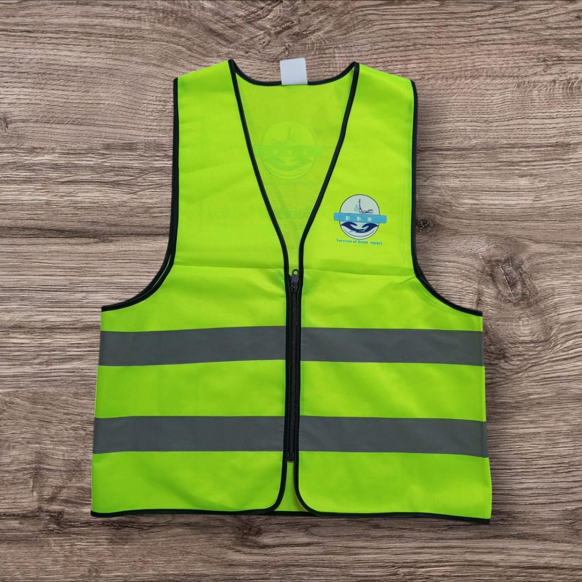 Branded Reflective Vest With Zip